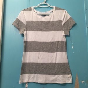 OLD NAVY striped gray tee Large